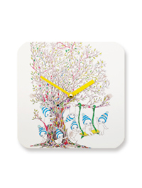 도토리스 벽시계-퍼드와 나무